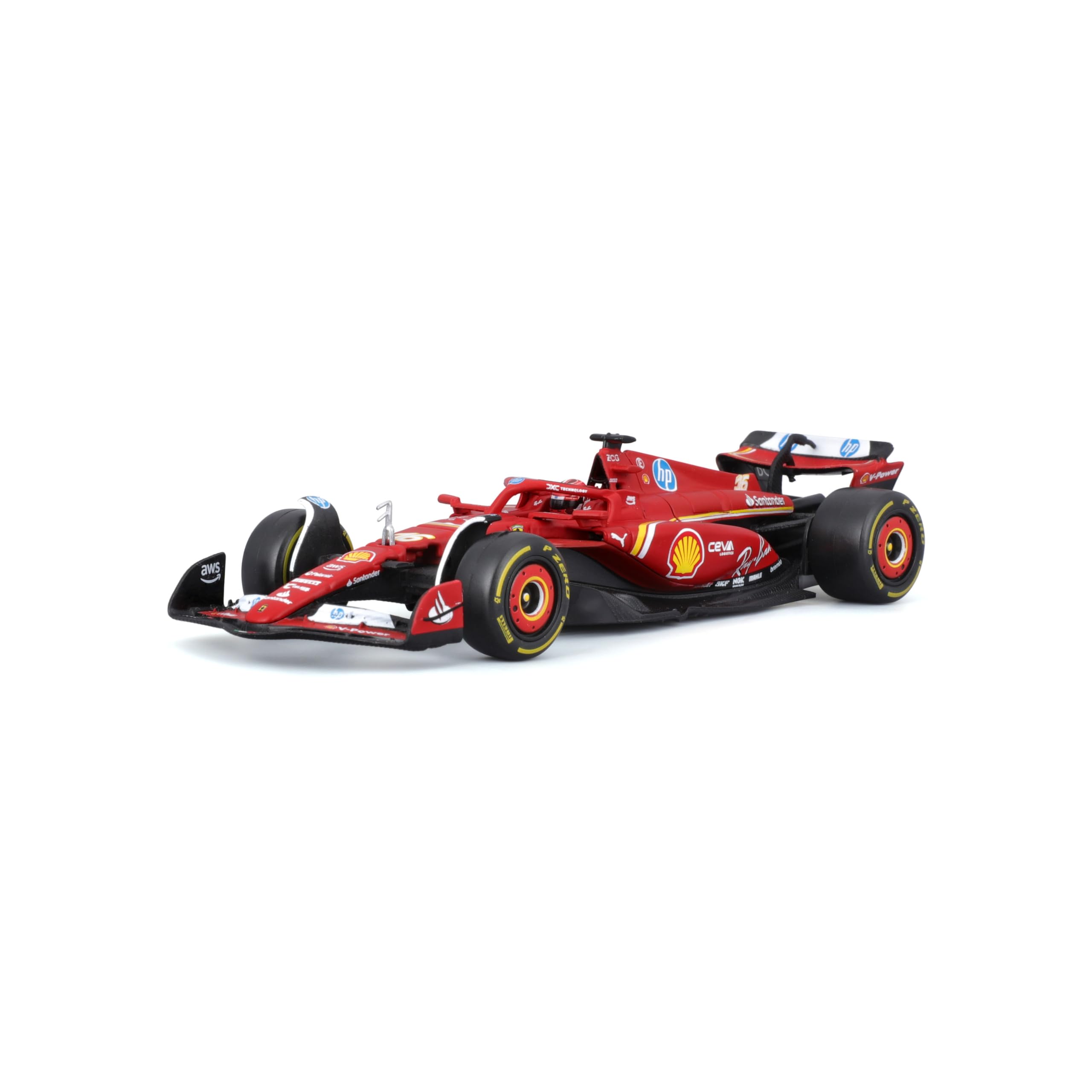 

Bburago 2024 Модель Масштаб Серия Signature F1 Ferrari Шарль Леклер Литой Готовый 1/43 SF-24 #16 Машина, Модель, 18-36843 (# 16)