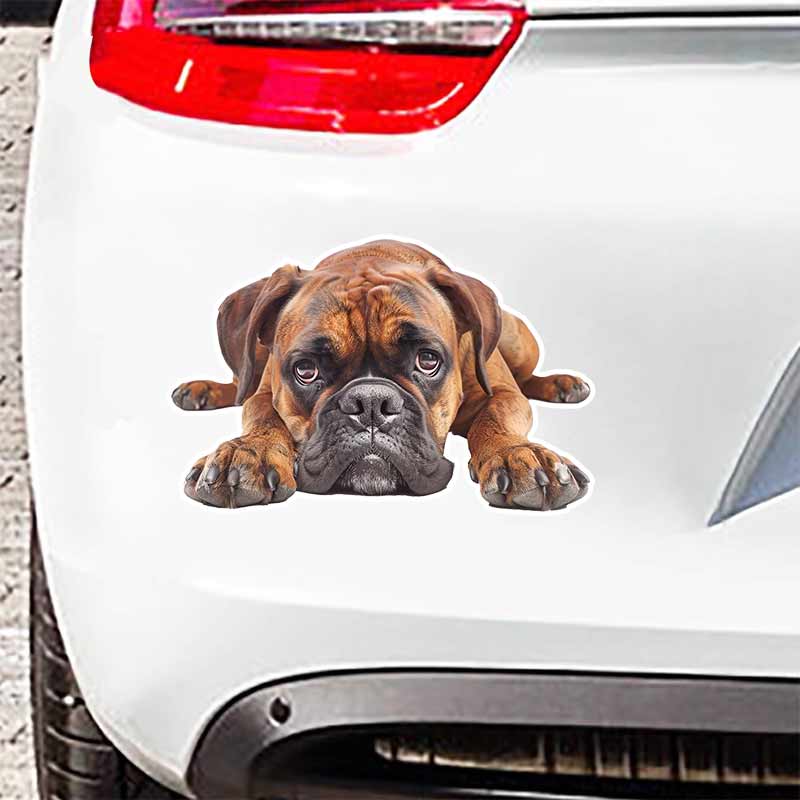 Cute Guard Dog Car Sticker Vinyl Decal Waterproof Rear Window Motorcycle Camper Bumper Truck Laptop Decoration TM219