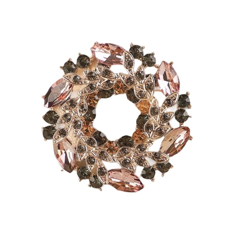 Elegant Retro Style Bauhinia Pin Jewelry With Secure Clasp Design Suitable For Business Occasions фиолетовый