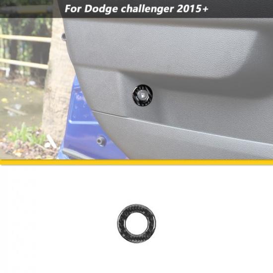 Fuel Gas Tank Switch Trim Cover Inner for Dodge Charger 2015+ Soft Carbon Fiber