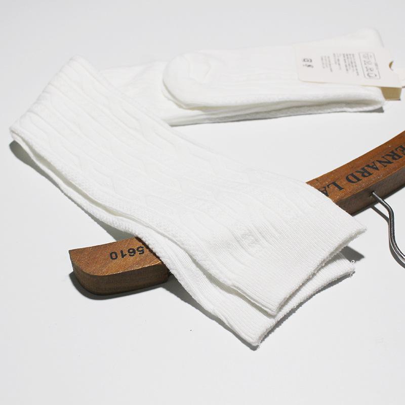 Japanese-Style High-Top Lace Knit Over-the-Knee Thigh High Cotton Socks and Leg Warmers for Women