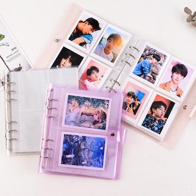 Minimalistisches 3x5 Foto Glitzer Album, 6-Ring-Ordner mit PVC-Einstecktaschen