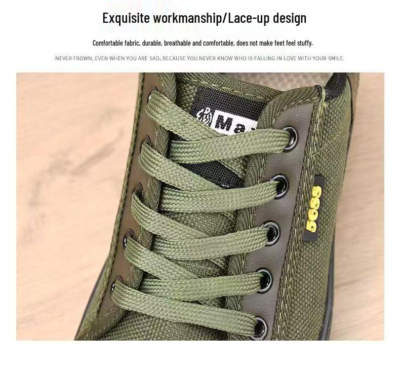 New Liberation Breathable Canvas Work Shoes for Farm and Construction, Available In High-Top and Low-Top Styles.