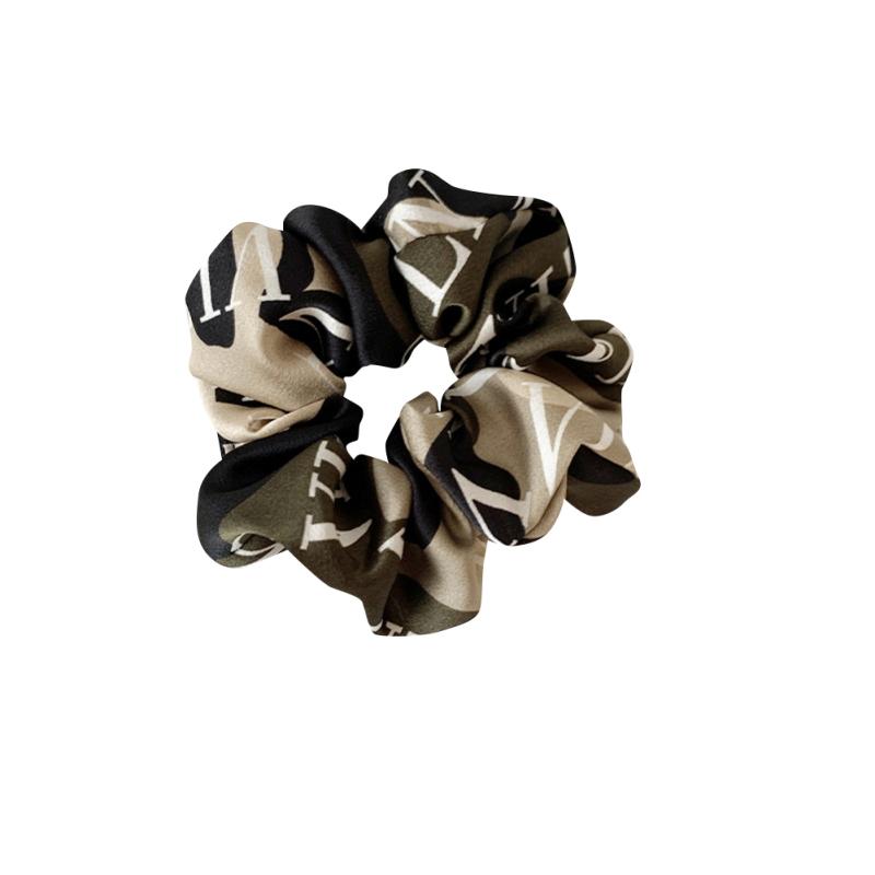 Haargummi Stoff Niedlicher Blumendruck Große Scrunchies Schlicht Frisch Haargummi Haaraccessoires