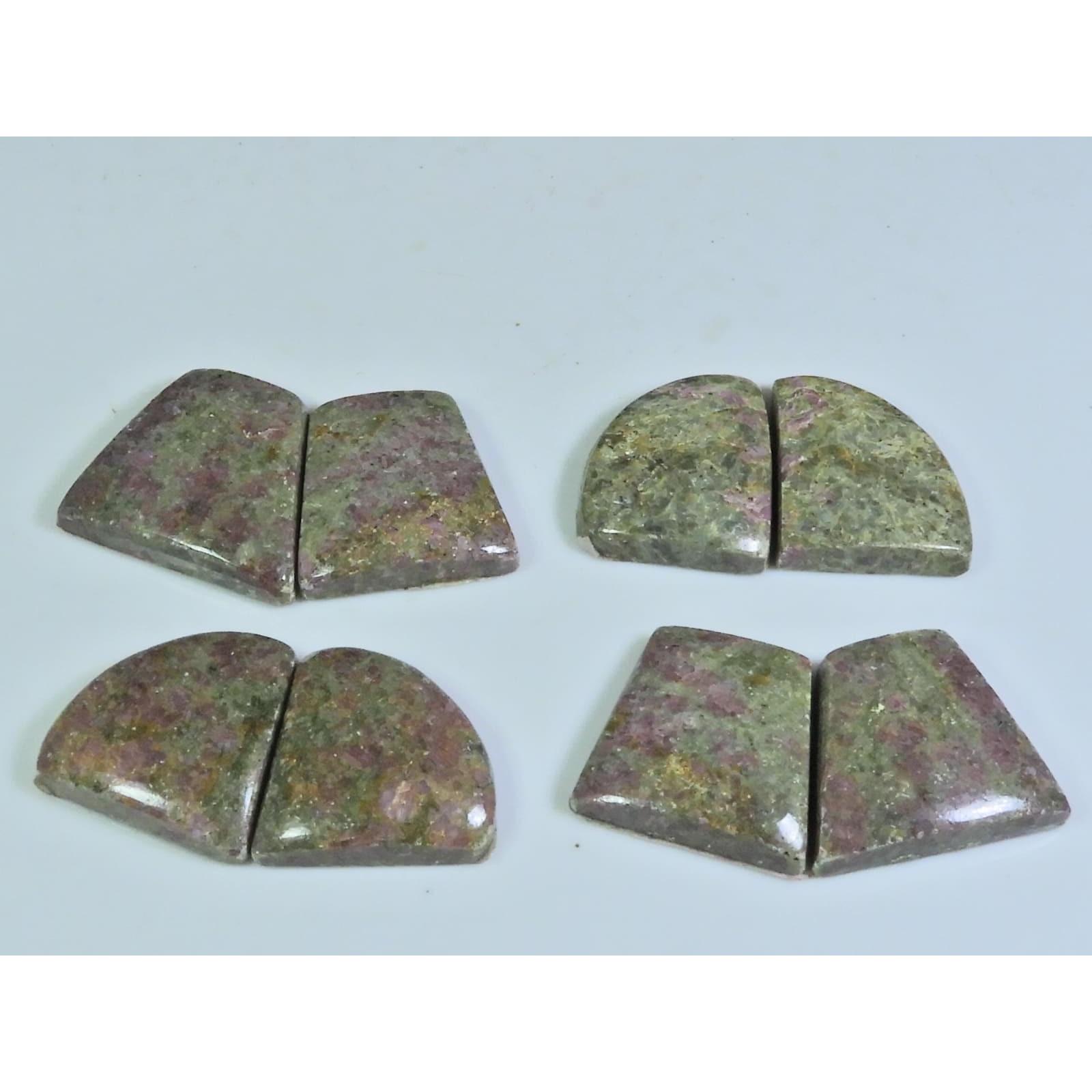 

19-22 ММ Натуральный Родонит Парный Фантазийный Свободный Драгоценный Камень Лот из 4 пар A-597