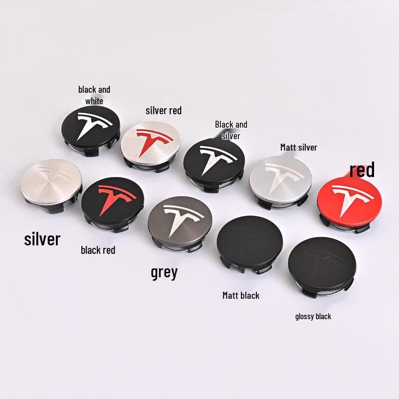 56mm Dekorative Radnabenkappen mit Mittelkappe & Modifizierter Schraubenkappe für Tesla Model Y/3/X/S