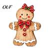 Small Wooden Candy Cane Decor Christmas Gingerbread Man Decor, Rustic Gingerbread, House Figurines, Xmas Window Display Ornaments Tabletop for Mantel