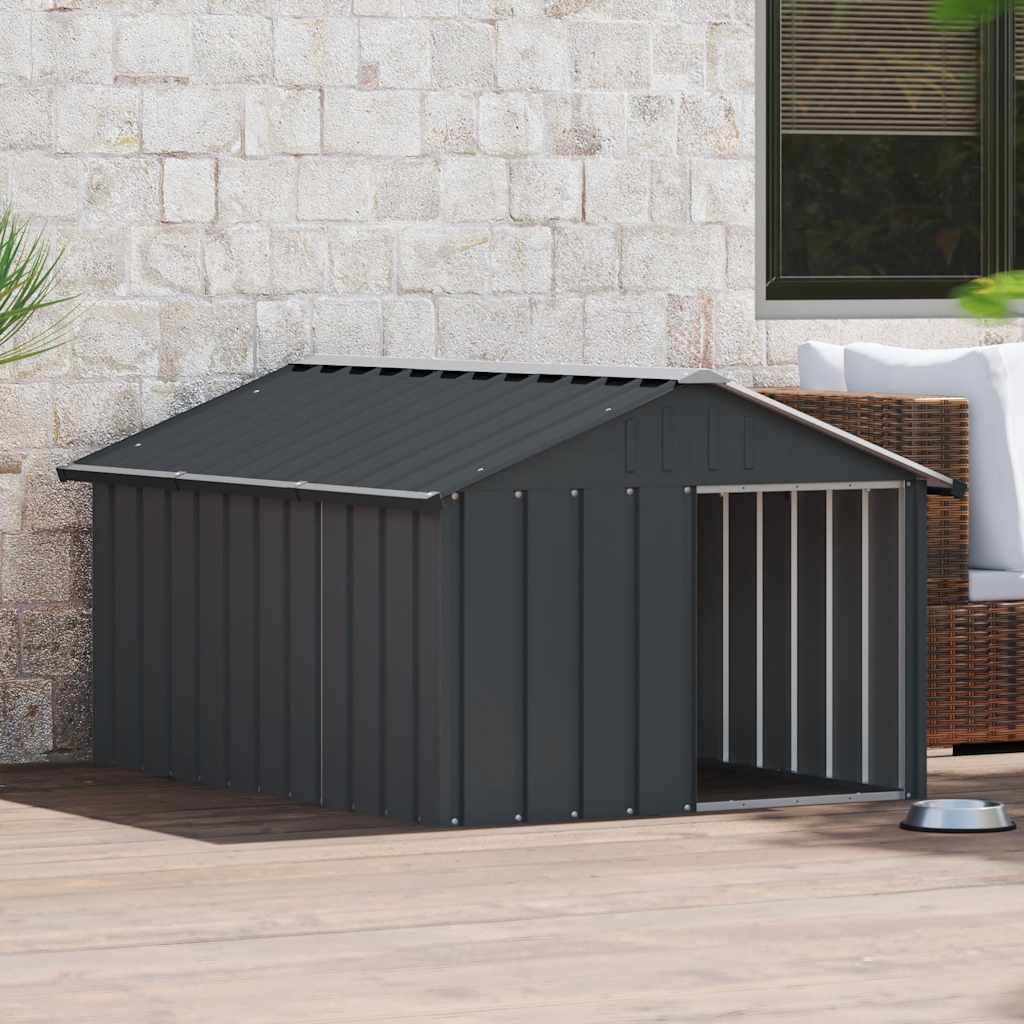 Vidaxl Dog Buddha, Anthracite, 116.5X153X81.5 Cm, Steel