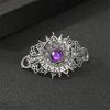 Delicate Floral Hair Stick Crystal Hairpiece with Sparkling Crystal for Evening Wear Photo Props