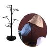 Fashion Metal Hat Display Stand Baseball Cap Rack with 5 Round Standing Hooks Stable Base Hat Storage Display Holder