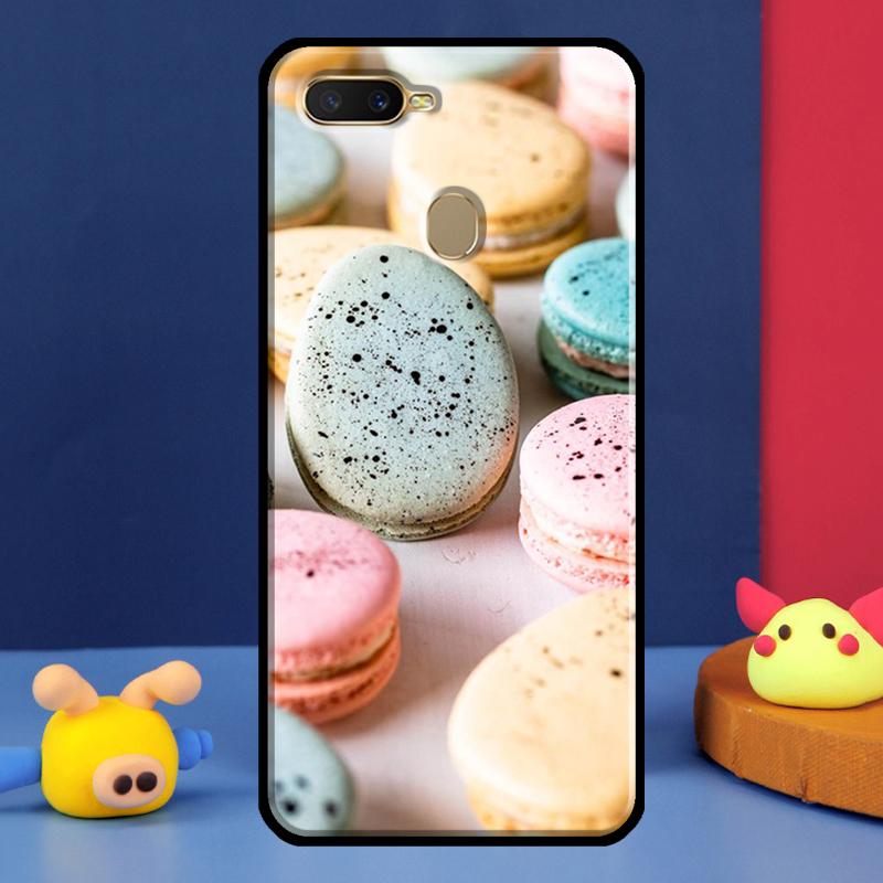 Macarons Cake Dessert Case For Oppo A98 A78 A58 A15 A16 A17 A5 A9 A91 A52 A72 A76 A96 A74 A94 A54 S A57 A77 Cover