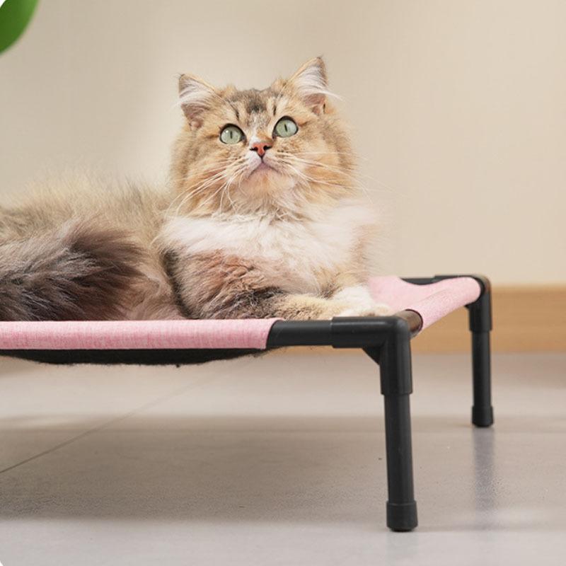 Mesh Cat Dog Hammock Anti-Scraping Moisture-Proof Pet Folding Camping Bed For Small Dogs Indoor and Outdoor Elevated Nest Bed