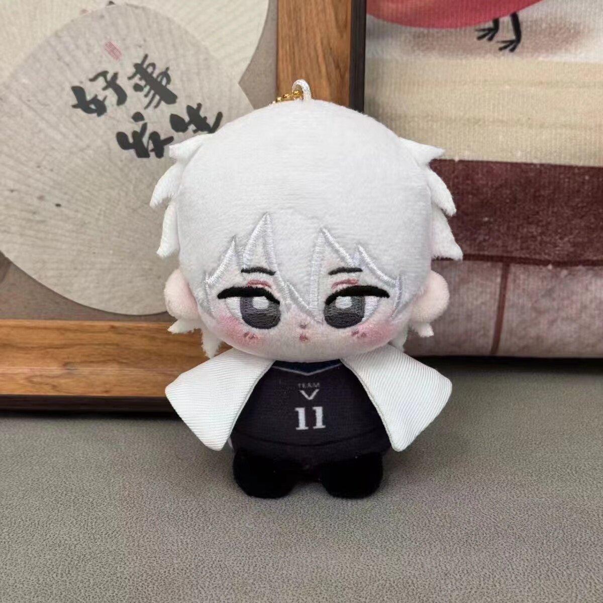 10cm Blauwe Lock Pluche Poppen Set Kawaii Katoenen Knuffeldier Anime Figuur Pluche Sleutelhanger Hanger Voor Fans Verzameling Verjaardagscadeau 10cm