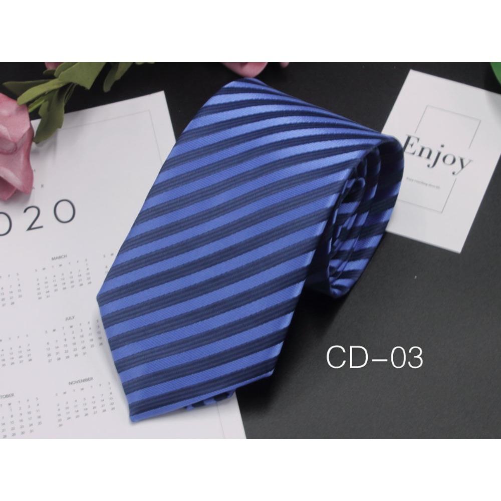 Men's Business Tie 8cm Professional Dress Interview Striped Tie Stylish Business-style Ties Navy Black Multi-colorTraditional Hand-knotted Design