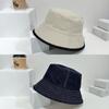 Double-sided denim bucket hat light board sun hat women's senior sense of vacation, basin hat sun protection, sun hat