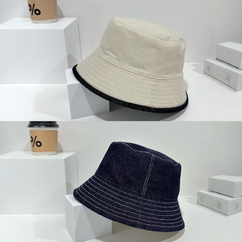 Double-sided Denim Bucket Hat Light Board Sun Hat Women's Senior Sense of Vacation, Basin Hat Sun Protection, Sun Hat