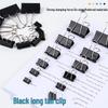 Black Long Tail Metal Swallowtail Clip - Multi-functional Stationery for Office and Exam Paper Organization