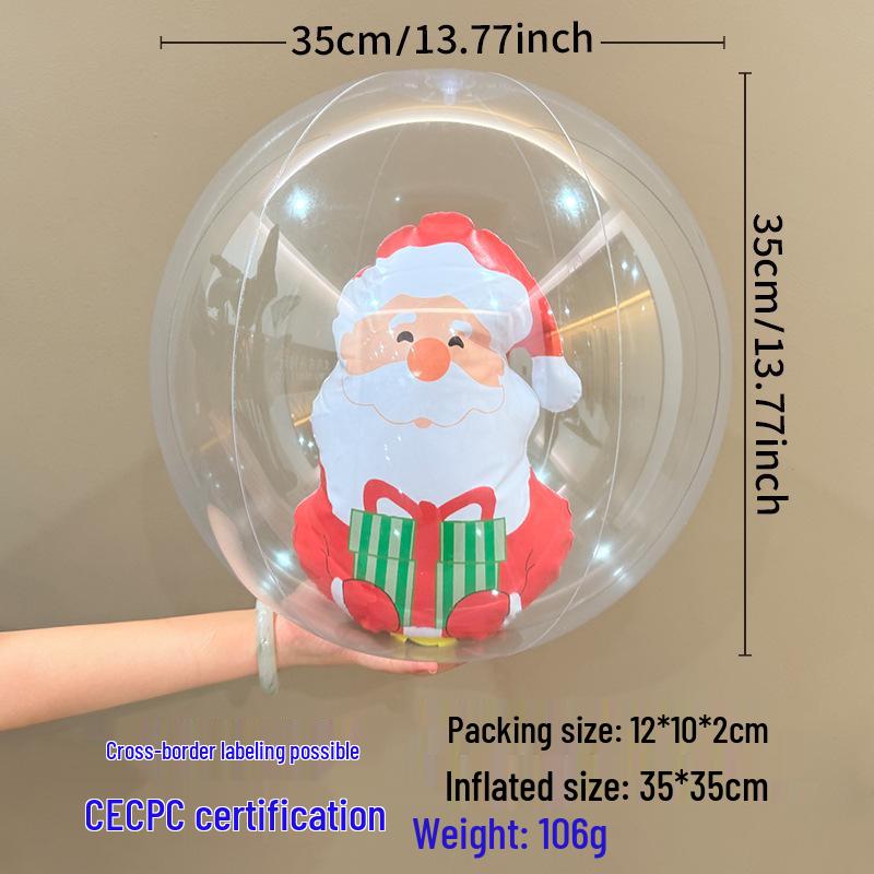 Eco-Friendly PVC Cartoon Inflatable Christmas Ball for Indoor Courtyard Decor