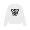 Relaxed Fit Cotton Sweatshirt With Heart Print Long Sleeve Crew Neck Fleece Lined Unisex Winter Casual Top