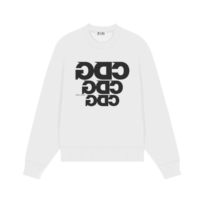 Relaxed Fit Cotton Sweatshirt With Heart Print Long Sleeve Crew Neck Fleece Lined Unisex Winter Casual Top