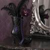 Halloween Themed Floral Display Vessel Witch Boot Vase, Gothic Spider Web Flower Vintage Style Vase for Autumn Decorative Table Centerpiece