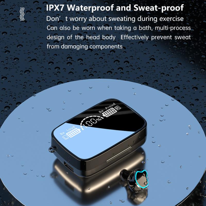 New Product Wireless Dual -ear TWS Charging Display Touch 5.1 Bluetooth Headset