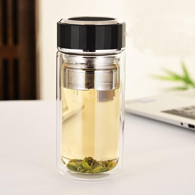 Shangqi Double-Wall Borosilicate Glass Tea Bottle