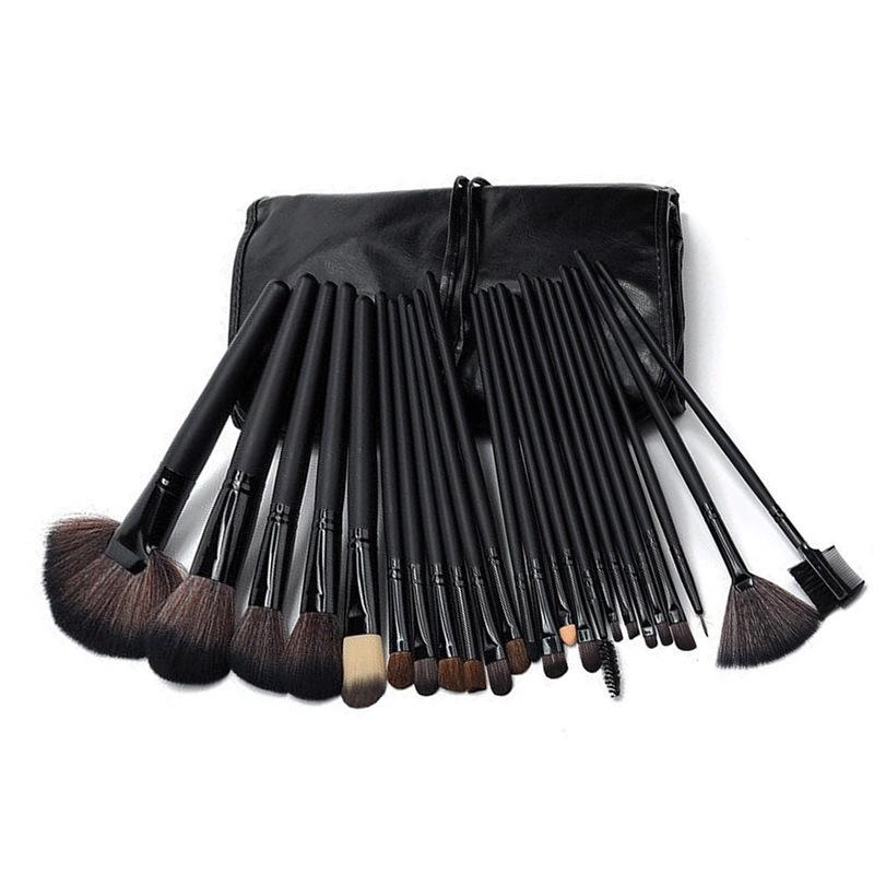 24 ks Sada štětců na make-up Dárková taštička Profesionální kosmetické štětce Štětec na obočí Pudr na obličej Podkladové báze Stíny Nástroje na líčení