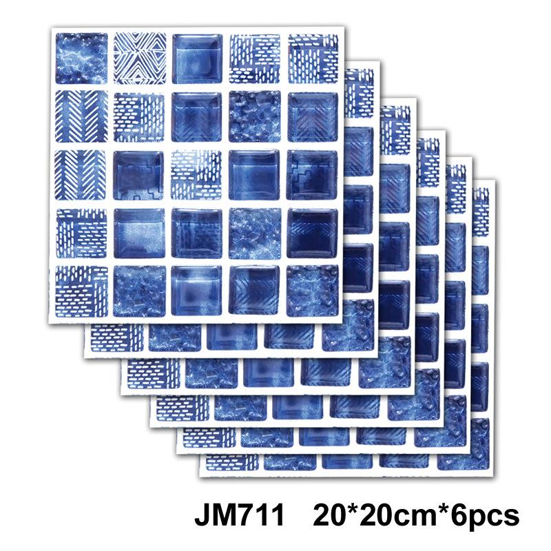 

Самоклеящаяся мраморная настенная плитка - Водонепроницаемые наклейки для кухонных фартуков, ванных комнат, гостиных, Легко устанавливаются и снимаются 20 x 20cm x 6pcs