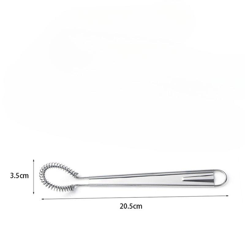 Stainless Steel Manual Egg Beater, Honey Cream Flat Mixer, Spring Coil Kitchen Small Tool