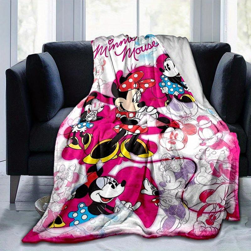 1pc, Minnie Mouse Home Decor Flannel Blanket: A Perfect Gift for Bedroom, Living Room, Travel, Camping, Car