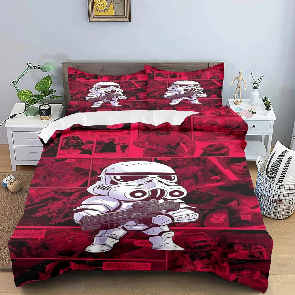 Classic S-star W-wars duvet cover and pillowcase, teen and adult bedding set, home bedroom decoration, gift for boys and girls