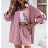 JPNTKY Women's Fashion Casual Short Sleeve POLO Neck Pants Suits