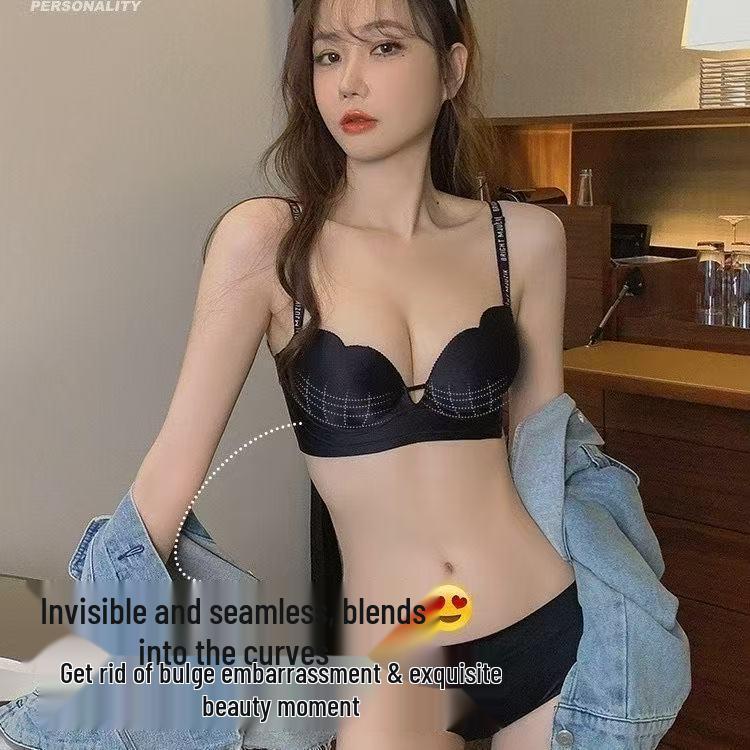 Women's Seamless Strapless Anti-Sagging Half-Cup Bra - Small Chest Enhancing, Non-Slip, Thickened, Sexy, Summer Style