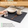 Large Diatomite Drying Mat for Dishes, 24x16 Inch Foldable Non-Slip Kitchen Counter Mat, Fast Absorbing & Antibacterial Sink Pad