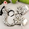 Leopard Costume Accessories Set Leopard Ear Headband,Tail Halloween Cosplay Prop