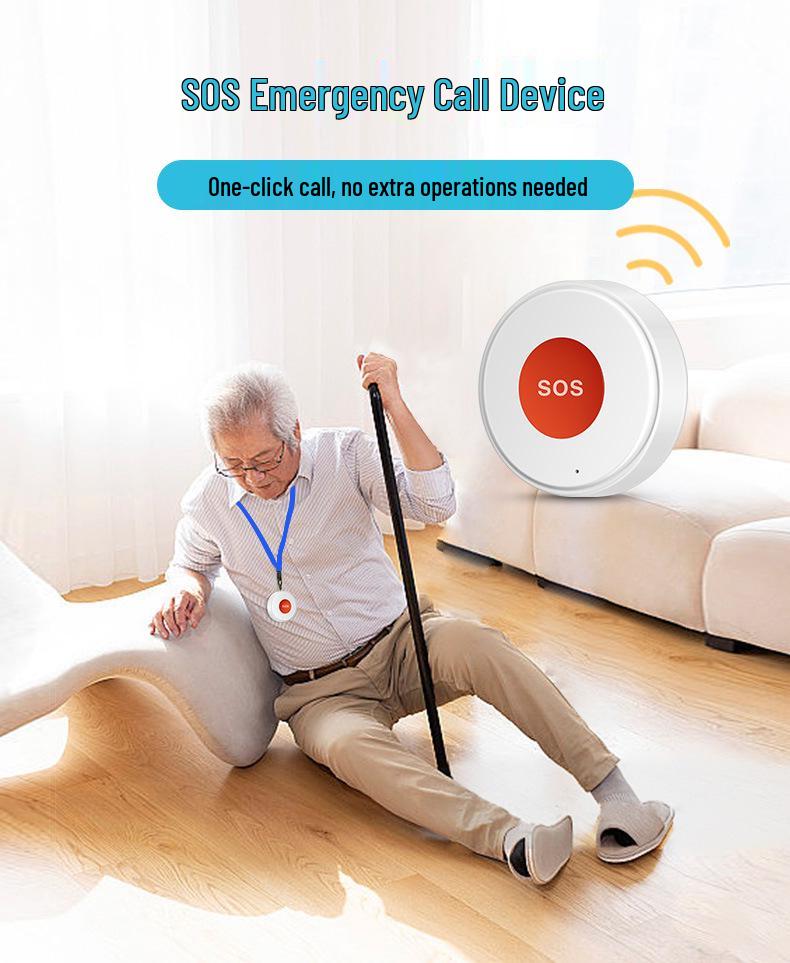 Graffiti WiFi SOS Button: One-Touch Help & Smart Home Alerts Via Tuya App
