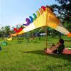 Colorful Wind Strip Color Windmill Foldable Rainbow Spiral Windmill Wind Spinner Camping Tent  Awning Garden Yard Decoration