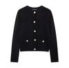 2025 Autumn/Winter New Arrival European & American Style Round Neck Long Sleeve Knit Cardigan