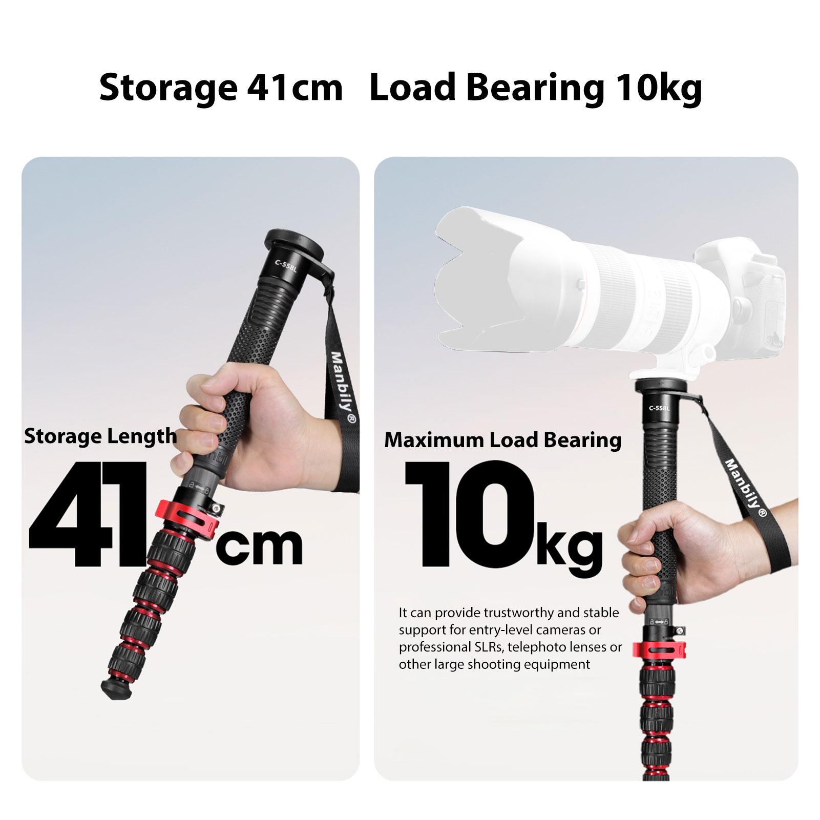 

61 Inch Camera Monopod Height Adjustable Portable Lightweight Travel Photography Stick