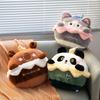 Panda Pillow Blanket: Multifunctional Office Nap Cushion & Hand Warmer for Car Use.