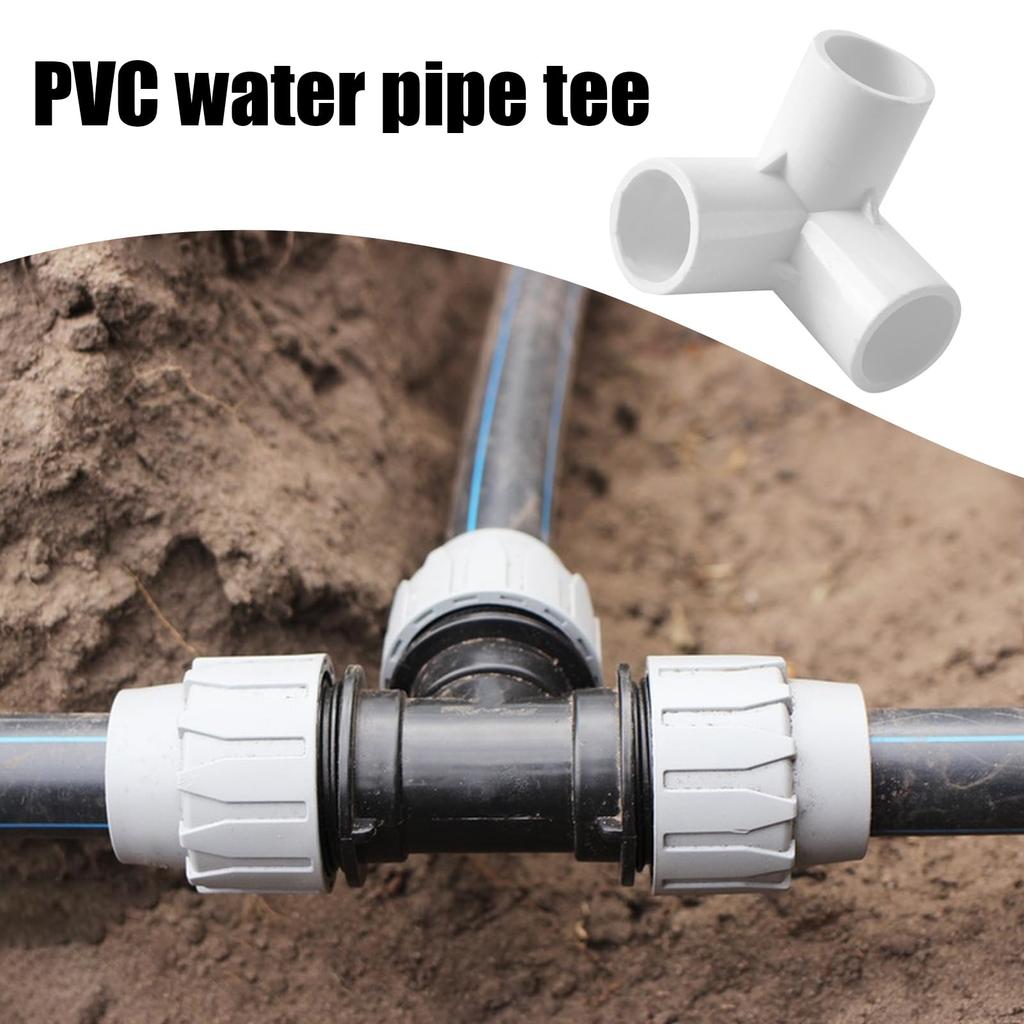 PVC Tee, Tee PVC Fittings | 3D Pipe Connections 3D 3-Way Square 5-Way White