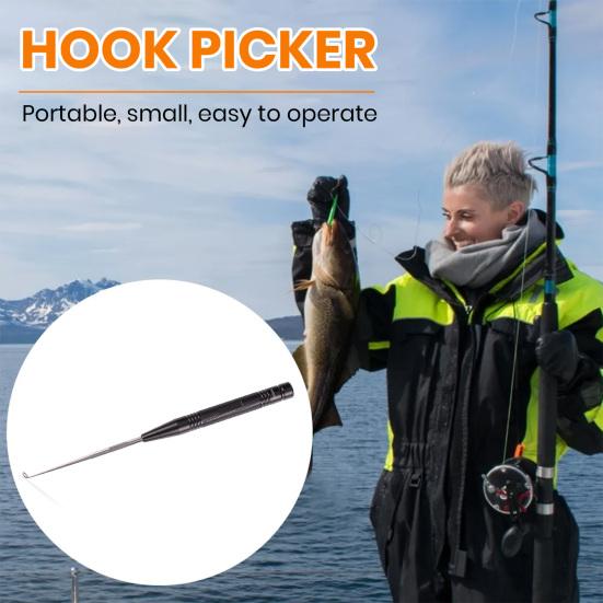 Magnetic Bottom Spiral Design Hook Retractor Anti-skid Handle Tube Storage Detachable Stainless Steel Fish Hook Remover Fishing Equipment