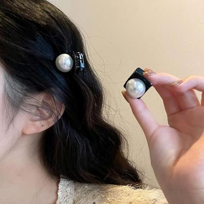 Damen Französische Vintage Perlen Kleine Klammer Haarnadel