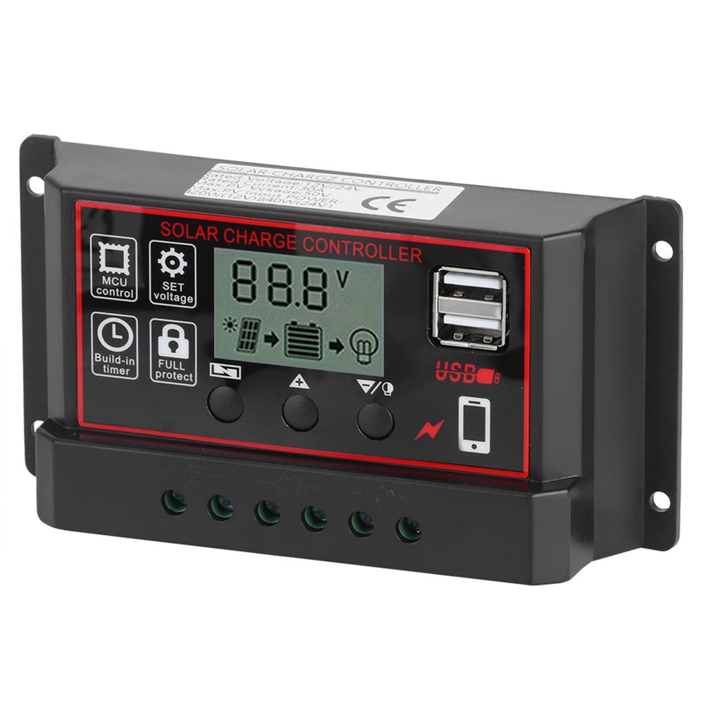 30A Solar Charge Controller Digital Display Photovoltaic Instrument Intelligent Regulator