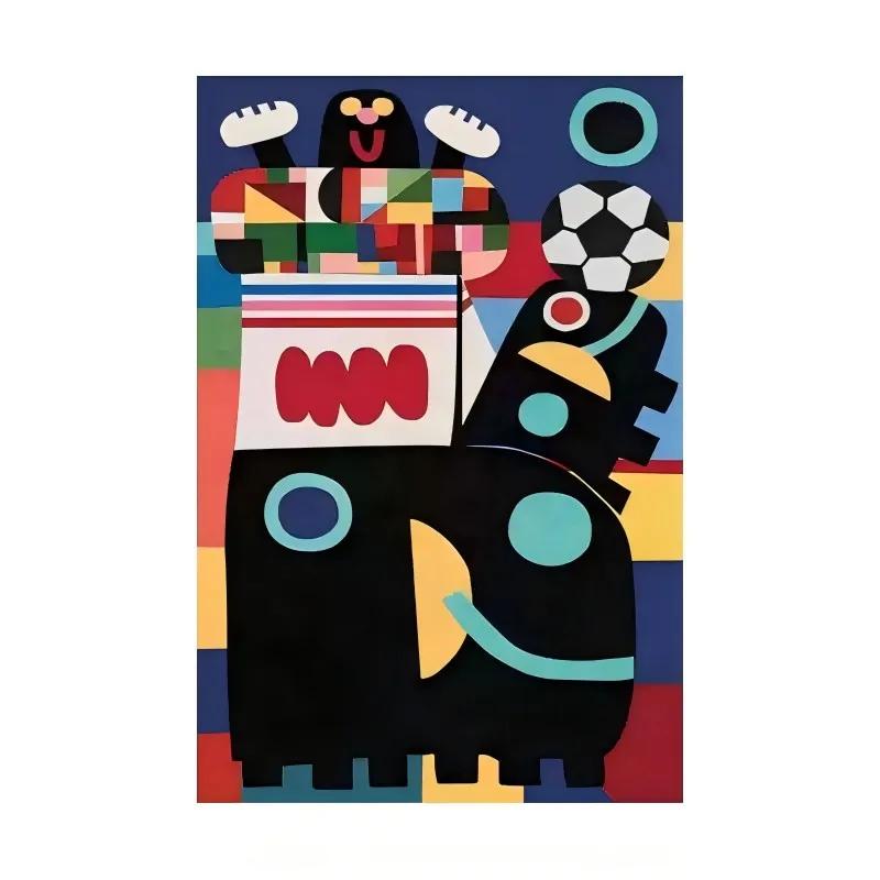 Modern Simple Area Rug for Home Living Room Color Graffiti Carpet Bedroom Rugs Non-slip Flannel Rug Machine Washable Doormat