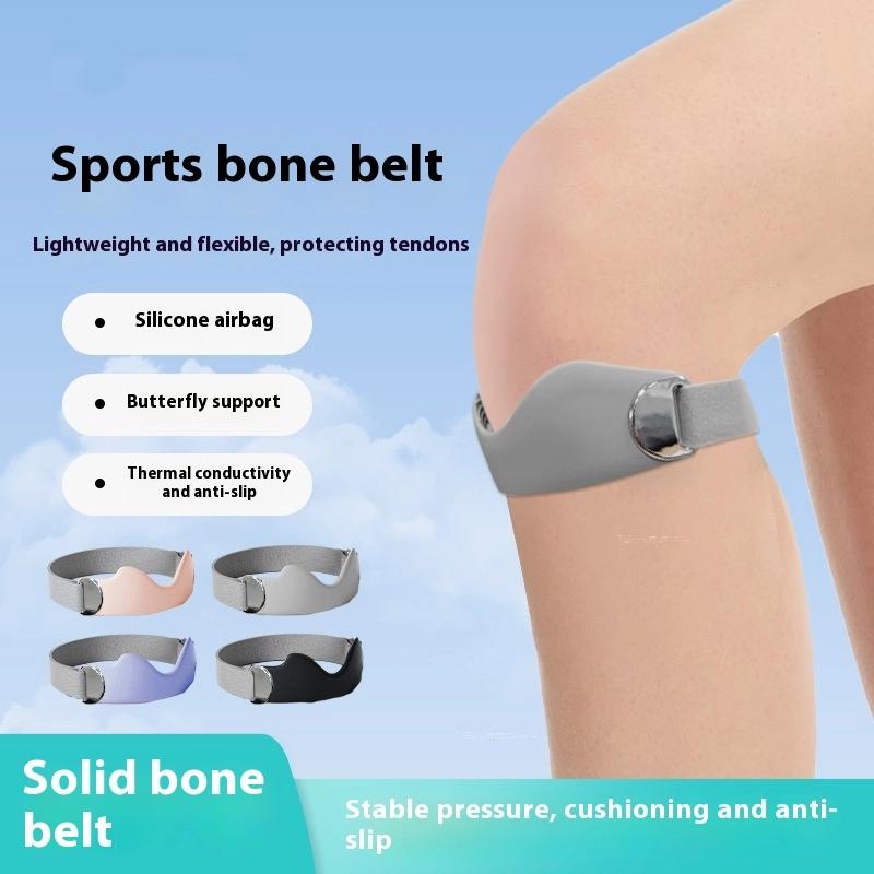 1pcs Adjustable Silicone Patella Tendon Knee Straps Knee Support Fixed Protection Patella Knee Strap Highly Elastic Flexible