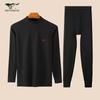 Qipilnag Men's Slim-Fit Pure Cotton Thermal Underwear Set