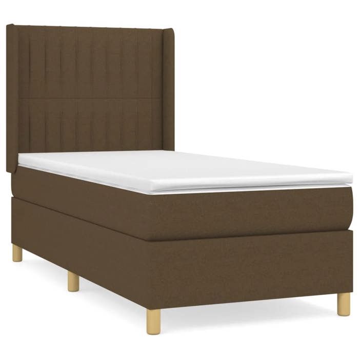 Maison Exclusive - Sommier à lattes de lit avec matelas Marron foncé 80x200 cm