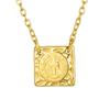 Jewelry 18K Gold Plated Stainless Steel St. Benedict Square Pendant Necklace Women'S Jewelry Nc-2570